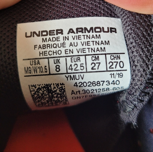 Under Armour Curry 7 Underrated Tour Men's Sneakers, size US 9, men's - Picture 7 of 8